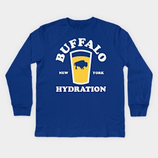 Buffalo New York Beer Buffalo Hydration Funny Kids Long Sleeve T-Shirt